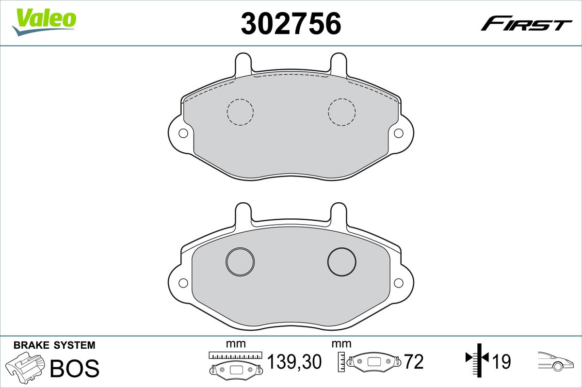 VALEO Fékbetét, mind 302756_VALEO